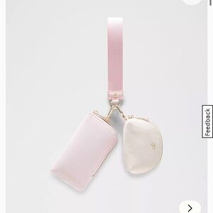 Lululemon Athletica Pink and Cream Key & Card Holder